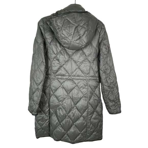 Michael Kors Puffer Coat Size Small Packable Down Quilted Hooded Full Zip Black - Picture 2 of 7
